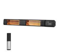 Calentador infrarrojo VEVOR, calentador infrarrojo eléctrico de 3000 W con control remoto, calentador infrarrojo de carbono para exteriores con protección IP65 con 9 velocidades y temporizador, para p