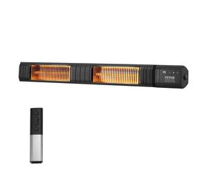 Calentador infrarrojo VEVOR, calentador infrarrojo eléctrico de 3000 W con control remoto, calentador infrarrojo de carbono para exteriores con protección IP65 con 9 velocidades y temporizador, para p