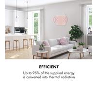Wonderwall 36 Panel de calefacción por infrarrojos 60x60cm 360W Temporizador diario IP24 Blanco Klarstein