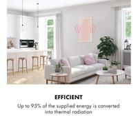 Calentador infrarrojo Wonderwall 60 60x100cm 600W Temporizador semanal IP24 Klarstein