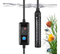 Calentador para acuario, calentador de 100 W de instalación horizontal, mini termostato con ventosas, para estanque para peces, tortugas, reptiles, bañera marina de agua salada, acuario de agua, y CA
