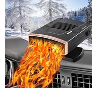 Calentador para coche, desempañador para parabrisas de coche, calentador portátil para coche de 12V 200 W, calentador y enfriador 2 en 1, desempañador de calentamiento rápido con base giratoria de 360