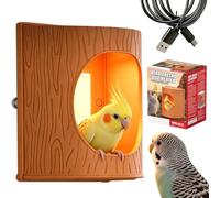 Calentador para Jaula Aves Cueva Calefactora Silenciosa Temperatura | Calentador USB Ignifugo Jaula de Aves Exterior Baño Jaula Dormir Cría Inseparable Guacamayo Pinzón