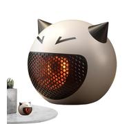 Calentador pequeño | Calentador personal con forma de gato | Ventilador cerámico | Calentador compacto 500 W rápido en 3s, seguro contra sobrecalentamiento, portátil y económico para casa