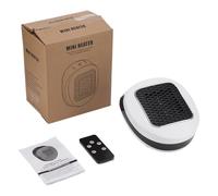 Calentador Pequeño De Escritorio - Calentamiento Rápido Ventilador Térmico Ahorro Energético,Incluye Temporizador Mando A Distancia Para Escritorio,Para Hogar Tienda Coche Autocaravana Hombres