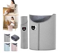 Calentador plegable para debajo del escritorio Calentador de piernas con calefacción con manta suave para pies rodillas El calentador de piernas portátil silencioso(Gray,3rd Gear)