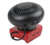 Calentador portátil habilitado para carga USB con rotación de 360 grados y salida de aire de modo dual para herramientas eléctricas de 18 V 20 V (A)