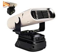 Calentador portátil para automóvil, calentador y descongelador portátil para automóvil, espacio inalámbrico USB con 2 configuraciones y base giratoria para vehículo