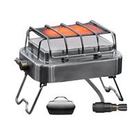 Calentador portátil para camping | 2 en 1 Estufa de cocina de acero inoxidable - Calentador de campo para, para observación de vida silvestre patio exterior garaje senderismo 1-2 personas