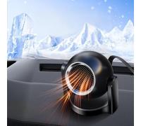 Calentador portátil para coche, 12 V, 120 W, 360 °, descongelador y desempañador de parabrisas de calentamiento rápido, 2 en 1 para calefacción/enfriamiento del ventilador del vehículo