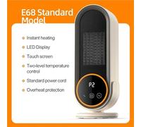Calentador portátil para espacios pequeños PTC Ceramic Space Heater E68/E68S Desktop Fan Heater 1200W With LED Display Touch/Remote Control Tip-Over Overheat Protection(E68S)