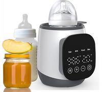 Calentador rápido de biberones de 400 W, calentador de biberones 7 en 1 para leche materna y fórmula, tarro de alimentos, bolsa de leche materna, temporizador, sin BPA, control de temperatura preciso