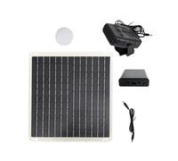 Calentador solar, descongelador portátil para coche con panel solar y kit de batería, ventilador de calentamiento rápido para gallinero, invernadero, 10,24 x 9,45 pulgadas
