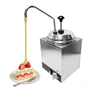 Calentador y dispensador de Queso eléctrico de Acero Inoxidable con Calor Ajustable, Cabezal Giratorio de 360° para Queso Nacho, Dulce de azúcar Caliente y Jarabe, Cocina Buffet y Uso en Fiestas e 7L