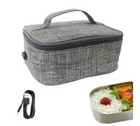 calentadora de Alimentos portátil - de Almuerzo con calefacción USB, Mini Horno eléctrico | Diseño de Transporte con Cremallera aislada, de recalentamiento Uniforme del Calor con e