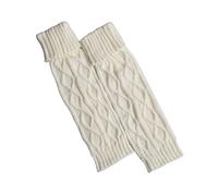 Calentadores cálidos de lana de punto, cubierta de botas de rombos de longitud media, cubierta de pie de invierno, cubierta de calcetines de pelo, calcetines locos para hombre bajo el agua, Blanco