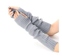 Calentadores de Brazo, guantes largos sin dedos guantes sin dedos mujer Guantes cálidos Stretchy calentador de muñeca calentadores de dedos with Thumbhole for Ladies Girls Winter Outdoor&Indoor