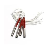 calentadores de cartucho, 5 uds 10mm de diámetro 50~60mm longitud 304SUS calentador cilíndrico un solo extremo 110/220/380V 150/160/170/180/190W tubo calefacción eléctrica(380v,170W 10x55mm(DxL))