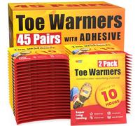 Calentadores de Dedos (45 Pares) - hasta 10 Horas de Calor, fácil de aplicar con Adhesivo - Ultra Delgado, fácil, Totalmente Natural - activados por Aire, Calentadores de Dedos Calientes sin Olor