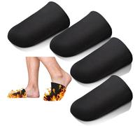 Calentadores de Dedos de Neopreno, 2 Pares 3 mm Calentadores Térmicos de Neopreno, Calentador Pies, Neopreno Calentadores Pies, Toe Warmers, para Deportes de Invierno Correr Senderismo (Negro, M)