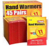 Calentadores de Manos (45 Pares) - hasta 11 Horas de Calor, Muy duraderos - Fácil, Totalmente Natural - Activado por Aire, para Cuerpo, Manos y Dedos de los pies - Sin Olor Caliente Sport Temp