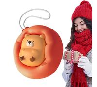 Calentadores de manos de dibujos animados recargable portátil | Calentador de manos de invierno de 2 niveles para deportes al aire libre, caza, camping, senderismo, g, Color: naranja, Ver