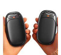 Calentadores de manos eléctricos de 5 W, 3 niveles, calefacción de mano exterior, 1 par de doble cara para deportes de invierno, camping, senderismo, esquí, trabajo en casa