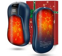 Calentadores de manos recargables de doble cara AI, paquete de 2, 10000 mAh, 1S, calentador de manos eléctrico de calentamiento rápido con certificación UL, calentador de bolsillo portátil, regalos