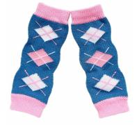 Calentadores de patas para perros GogiPet, azul-rosa a cuadros, 4 unidades