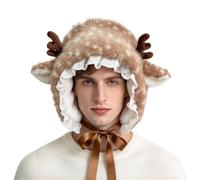 Calentadores de pierna de , peluche, reno de Navidad, disfraz de | Guantes para festivales, calentadores de piernas para fiestas de Navidad, viajes, viajes y diadema