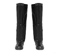 Calentadores de Piernas Impermeables 57cm Forro para polar Calentadores | Forro para polar grueso, impermeable total, rodillera reforzada, 57cm altura, ideal esquí(Black 57cm)