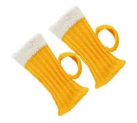 Calentadores de piernas para niñas, 1 par de jarras de cerveza, calentadores de piernas cortas con asas, accesorios de ropa para niñas, accesorios para cumpleaños, senderismo, ocio, ciclismo