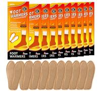 Calentadores de pies - 10 pares de plantillas calentadas, calentadores desechables activados por aire, calentador de pies de calor continuo para caza y deportes al aire libre