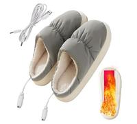 Calentadores de pies con carga USB | Zapatillas de calefacción eléctrica,Calentador de pies USB con tecnología de calentamiento rápido, regalos de invierno para mujeres y hombres