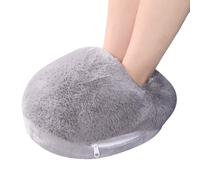 Calentadores de pies eléctricos, almohadilla térmica para pies | Almohadilla eléctrica para pies,Protección gruesa esponjosa de invierno de felpa lavable para calor de estudio de trav