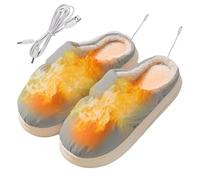 Calentadores de pies USB - Zapatillas calentadas de 11,81 pulgadas, calentadores de pies eléctricos | Zapatillas calentadas de PVC Peluche 400 g antideslizantes resistentes al desgaste cómodas cálidas