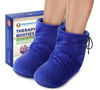 Calentadores de pies y botines aptos para microondas: calor de penetración profunda para aliviar la rigidez del pie, dolores de músculos y articulaciones, tendinitis de Aquiles, fascitis plantar,