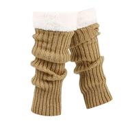 Calentadores de Punto Retro para Mujer Calcetines Largos de Crochet Gruesos y Cálidos para Navideñas Baile y Yoga (Rose Gold, One Size) #656