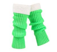 Calentadores de Punto Retro para Mujer Calcetines Largos de Crochet Gruesos y Cálidos para Navideñas Baile y Yoga (Mint Green, One Size) #650