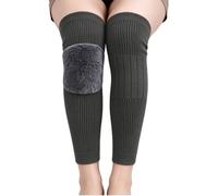 Calentadores de Rodilla Invernales Largas Forradas de Polar Cálidas | Manguitos Rodilla Pierna Soportes Acolchados Para Esquí Ciclismo Danza Running Senderismo Mochilero