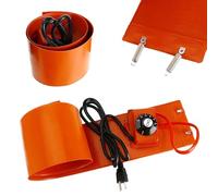 Calentadores de Tambor Calentador De Bidón De Metal, Controlador Termostático Ajustable De Caucho De Silicona, Calentador De Banda, Calentador De Bidón(Knob,100L 1200x300 1800W)