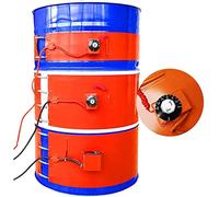 Calentadores de Tambor Silicon Metal Oil Drum Heater,220V Barrel Band Heat Pad,With Adjustable Thermostat,Silicone Heating Pad For Industrial Tank, Drum, Pipe Heater(A,20L 860x200mm)