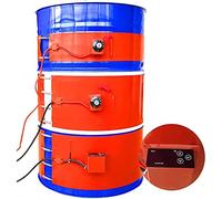 Calentadores de Tambor Silicon Metal Oil Drum Heater,220V Barrel Band Heat Pad,With Adjustable Thermostat,Silicone Heating Pad For Industrial Tank, Drum, Pipe Heater(B,200L 1740x250mm)