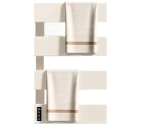 Calentadores de toallas eléctricos, toallero calefactable de pared con pantalla LED, toallero calefactable, temporizador de 1 a 24 h y control de temperatura de 40 a 65 °C, IPX4(White,4 Tiers)
