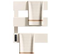 Calentadores de toallas eléctricos, toallero calefactable de pared con pantalla LED, toallero calefactable, temporizador de 1 a 24 h y control de temperatura de 40 a 65 °C, IPX4(White,3 tiers)
