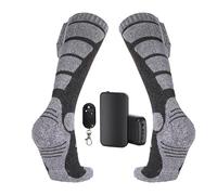 Calentadores eléctricos, 2 pares de calcetines térmicos de 4000 mAh, control de temperatura, 3 niveles, calientapies para actividades invernales como caza, senderismo, camping, trabajo, ciclismo