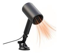 Calentadores portátiles de coche para vehículo, calentador de ventilador electrónico portátil giratorio de 360 grados, descongelador ajustable de 2 modos para viajes al aire libre, noche de niebla