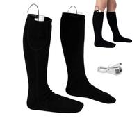 Calentados para mujeres, calcetines de esquí recargables por USB | Invierno con batería de 2200 mAh y 3 niveles de calefacción, para actividades de caza, esquí, ciclismo y trabajo en frío