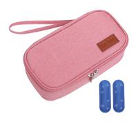 Calentamiento de bolsas, bolsas de refrigerador de leche materna con 2 paquetes de hielo Oxford tela de mama refrigerador con cordero resistente a la cremallera 8.3x4.3x2.6 pulgadas de portáti