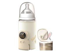 Calentamiento Rápido de Botellas Portátiles, Calentador de Leche de 6 Temperaturas con Control de Temperatura Inteligente y Luz Nocturna, Encerrado en Nutrición, para Viajar
